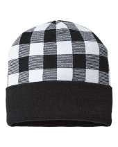CAP AMERICA RKP12 USA-Made Plaid Beanie