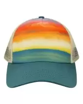 LOCALE 5PTKR Printed Five-Panel Trucker Cap