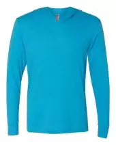 Next Level 6021 Unisex Triblend Hooded Long Sleeve Pullover T-Shirt