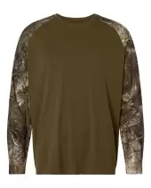 RealTree RT3104 Unisex Realtree® Performance Colorblocked Long Sleeve T-Shirt